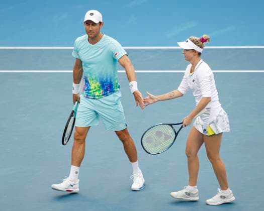 Storm Hunter Matthew Ebden, Mixed Doubles, Australian Open 2024, Melbourne Park, Melbourne, Victoria, Australia. Copyright: xJuergenxHasenkopfx