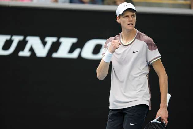 January 21, 2024, Melbourne, Victoria, Australia: Jannik Sinner ( ITA) during their round four singles match againstKaren Khachanov on day eight of the 2024 Australian Open at Melbourne Park on January 21, 2024 in Melbourne, Australia. Melbourne Australia - ZUMAl131 20240121_zsp_l131_091 Copyright: xCiroxDexLucax