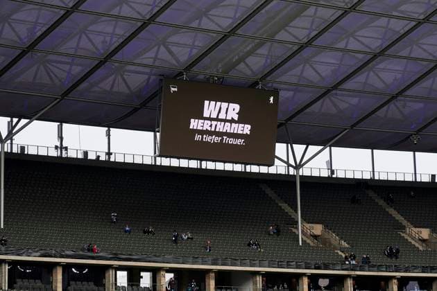 Olympiastadion Stimmungsbild, GER, Hertha BSC vs. Fortuna Duesseldorf, Fussball Herren, 2. Bundesliga, Saison 2023 2024, 18. Spieltag, 21.01.2024. (DFL REGULATIONS PROHIBIT ANY USE OF PHOTOGRAPHS AS IMAGE SEQUENCES AND OR QUASI - VIDEO). GER, Hertha BSC vs. Fortuna Duesseldorf, Fussball Herren, 2. Bundesliga, Saison 2023 2024, 18. Spieltag, 21.01.2024. Berlin