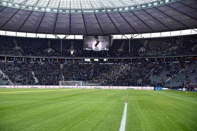 Olympiastadion Stimmungsbild, GER, Hertha BSC vs. Fortuna Duesseldorf, Fussball Herren, 2. Bundesliga, Saison 2023 2024, 18. Spieltag, 21.01.2024. (DFL REGULATIONS PROHIBIT ANY USE OF PHOTOGRAPHS AS IMAGE SEQUENCES AND OR QUASI - VIDEO). GER, Hertha BSC vs. Fortuna Duesseldorf, Fussball Herren, 2. Bundesliga, Saison 2023 2024, 18. Spieltag, 21.01.2024. Berlin