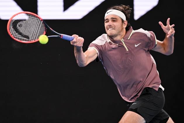 Taylor Fritz (USA) during his fourth round match Australian Open, Day Eight, Tennis, Melbourne Park, Melbourne, Australia - 21 Jan 2024  Copyright: xJamesxGourley Shutterstockx 14306289em