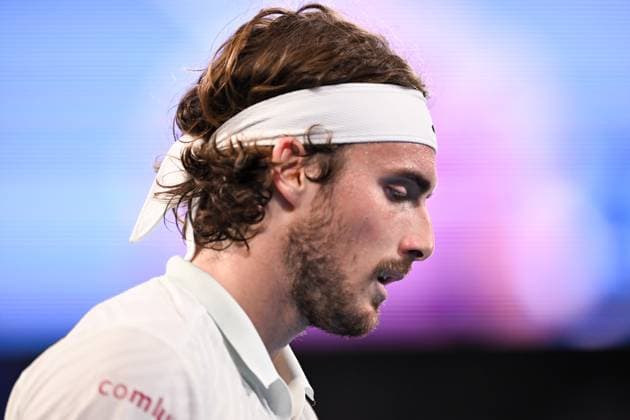 Stefanos Tsitsipas (GRE) during his fourth round match Australian Open, Day Eight, Tennis, Melbourne Park, Melbourne, Australia - 21 Jan 2024  Copyright: xJamesxGourley Shutterstockx 14306289eg
