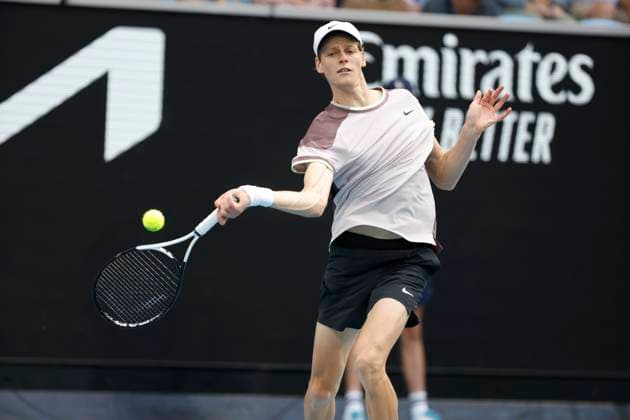 21st January 2024; Melbourne Park, Melbourne, Victoria, Australia; Australian Open Tennis Championship Day 8; Jannik Sinner ( ITA) during the round four singles match against Karen Khachanov  ActionPlus12600010 NaFoto