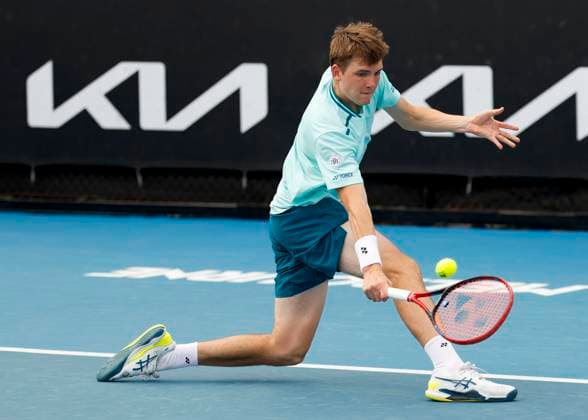 Max Stenzer GER), Jungen Einzel BS, Australian Open 2024, Melbourne Park, Melbourne, Victoria, Australia. Copyright: xJuergenxHasenkopfx