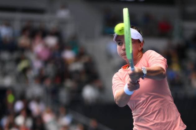 Barbora Krejcikova (CZE) during her fourth round match Australian Open, Day Eight, Tennis, Melbourne Park, Melbourne, Australia - 21 Jan 2024  Copyright: xJamesxGourley Shutterstockx 14306289gu