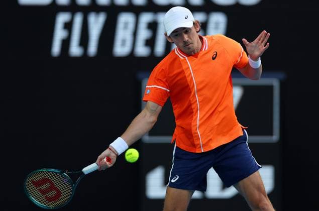 Alex de Minaur of Australia in action Australian Open, Day Eight, Tennis, Melbourne Park, Melbourne, Australia - 21 Jan 2024  Copyright: xEllaxLing Shutterstockx 14306288ea