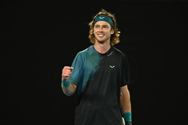 2024 Australian Open - Melbourne Andrey Rublev (RUS) during his fourth round match at the 2024 Australian Open at Melbourne Park in Melbourne, AUSTRALIA, on January 21, 2024. Photo by Corinne Dubreuil ABACAPRESS.COM MELBOURNE  Copyright: xDubreuilxCorinne ABACAx