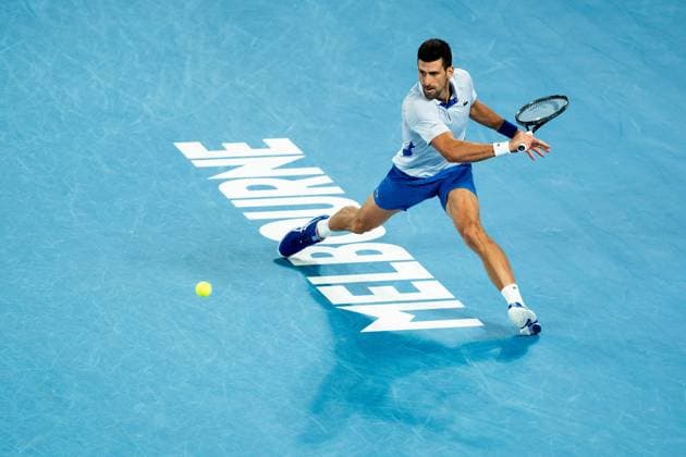 Novak Djokovic (SRB) TENNIS : Open Australie 2024 - Melbourne - 21 01 2024 VirginieBouyer Panoramic 