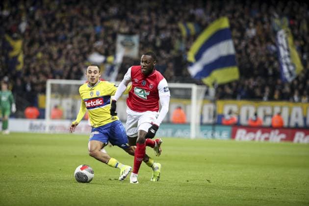 DARAMY MOHAMED 9 FOOTBALL : Fc Sochaux vs Stade De Reims - Coupe De France - 21 01 2024 ElyxandroCegarra Panoramic 