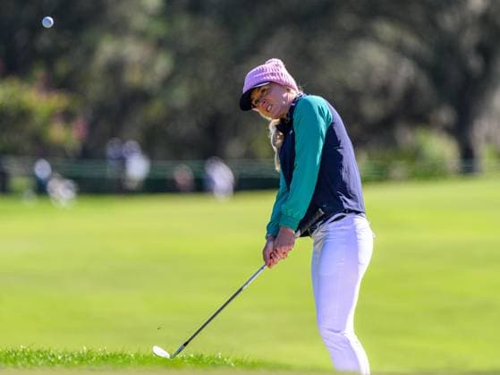 January 21, 2024: Blair ONeal Television Personality and Model chips up on the ninth green during final round of Hilton Grand Vacations Tournament of Champions held at Lake Nona Golf & Country Club in Orlando, FL. Romeo T Guzman CSM Orlando USA - ZUMAcg2_ 20240121_faf_cg2_026 Copyright: xRomeoxGuzmanx