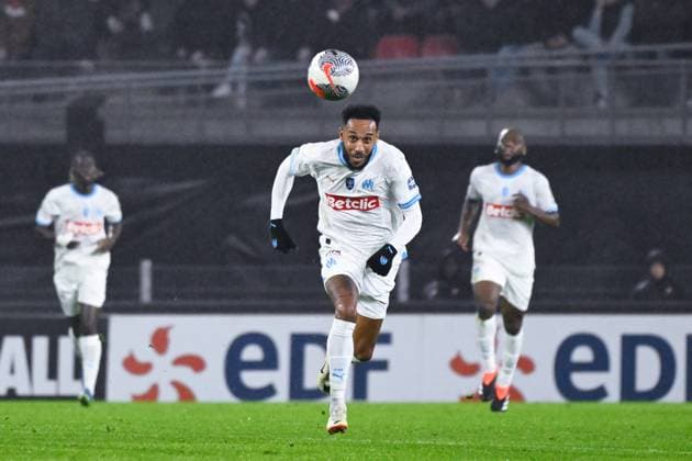 Pierre Emerick AUBAMEYANG ( Olympique Marseille ) during the French Cup match between Stade Rennais FC and Olympique de Marseille at Roazhon Park on January 21, 2024 in Rennes, France. ( Photo by federico pestellini panoramic ) - FOOTBALL : Rennes vs Marseille - Coupe de France - 21 01 2024 FedericoPestellini Panoramic 