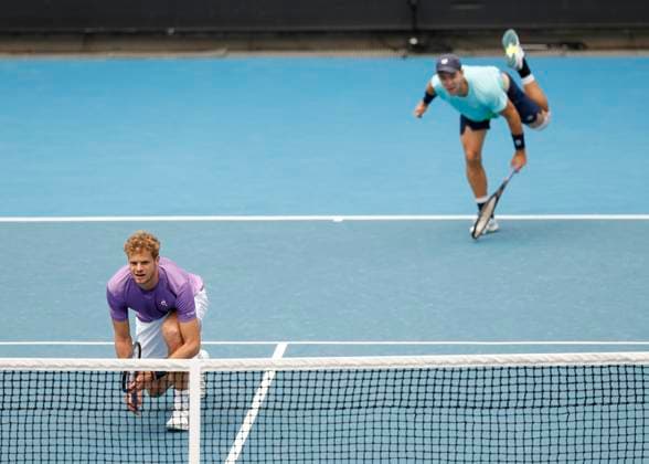 Yannick Hanfmann Dominik Koepfer, Herren DoppelAustralian Open 2024, Melbourne Park, Melbourne, Victoria, Australia. Copyright: xJuergenxHasenkopfx