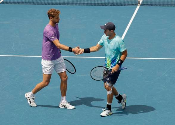 Yannick Hanfmann Dominik Koepfer, Herren DoppelAustralian Open 2024, Melbourne Park, Melbourne, Victoria, Australia. Copyright: xJuergenxHasenkopfx