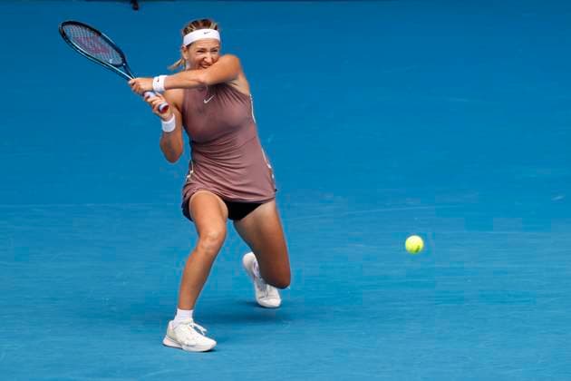 22nd January 2024; Melbourne Park, Melbourne, Victoria, Australia; Australian Open Tennis Championship Day 9; Victoria Azarenka in action during the round four singles match against Dayana Yastremska UKR)  ActionPlus12600596 NaFoto