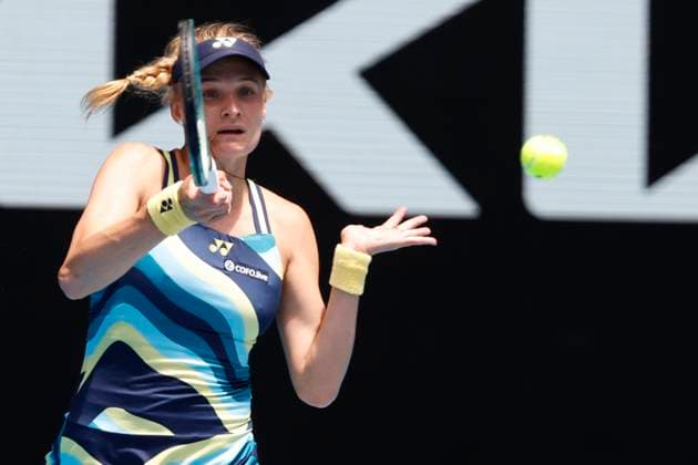 22nd January 2024; Melbourne Park, Melbourne, Victoria, Australia; Australian Open Tennis Championship Day 9; Victoria Azarenka in action during the round four singles match against Dayana Yastremska UKR)  ActionPlus12600601 NaFoto