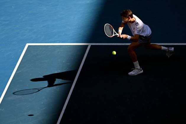 TENNIS AUSTRALIAN OPEN, Cameron Norrie of United Kingdom in action during his 4th round match against Alexander Zverev of Germany on Day 9 of the 2024 Australian Open at Melbourne Park in Melbourne, Monday, January 22, 2024. ( NO ARCHIVING, EDITORIAL USE ONLY, NO USE IN BOOKS WITHOUT CONSENT MELBOURNE VICTORIA AUSTRALIA  Copyright: xLUKASxCOCHx 20240122001892165195