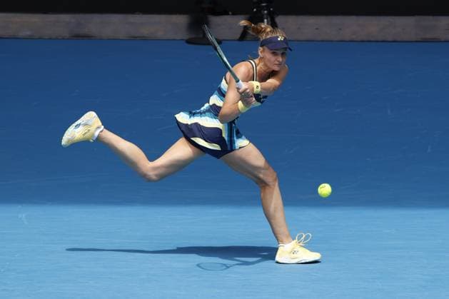 Dayana Yastremska UKR) in action during their round four singles match against Victori Azarenka during Australian Open, International Tennis match in Melbourne, Australia, January 22 2024  Copyright: xAgnxFoto IPAxSportx xipa-agency.x xx IPA_42859061 IPA_Agency_IPA42859061