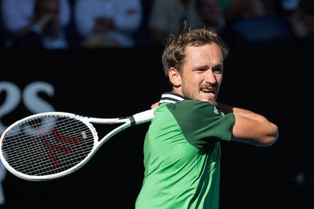 January 22, 2024: 3rd seed DANIIL MEDVEDEV of the Russian Federation in action against NUNO BORGES of Poland on Rod Laver Arena in a Men s Singles 4th round match on day 9 of the 2024 Australian Open in Melbourne, Australia. Cal Media USA - ZUMAc04_ 20240122_faf_c04_015 Copyright: xSydneyxLowx