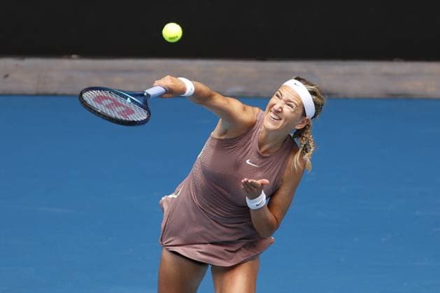 International Tennis match - Australian Open Victori Azarenka in action during their round four singles match against Dayana Yastremska UKR) during Australian Open, International Tennis match in Melbourne, Australia, January 22 2024 Melbourne Australia  Copyright: xIPAxSport ABACAx