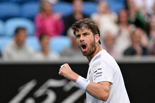 TENNIS AUSTRALIAN OPEN, Cameron Norrie of United Kingdom celebrates taking the 4th set during his 4th round match against Alexander Zverev of Germany on Day 9 of the 2024 Australian Open at Melbourne Park in Melbourne, Monday, January 22, 2024. ( NO ARCHIVING, EDITORIAL USE ONLY, NO USE IN BOOKS WITHOUT CONSENT MELBOURNE VICTORIA AUSTRALIA  Copyright: xLUKASxCOCHx 20240122001892183749