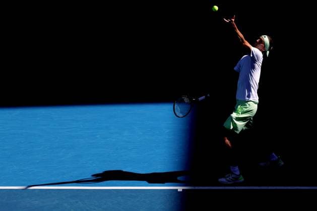 Alexander Zverev, GER, during fourth round of 2024 Australian Open in Melbourne, 22 01 2023; -