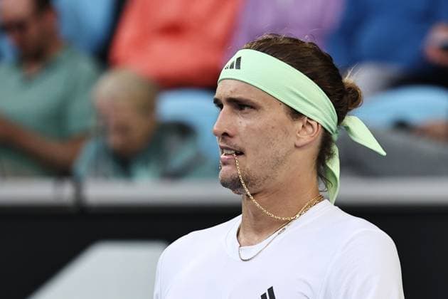Alexander Zverev, GER, during fourth round of 2024 Australian Open in Melbourne, 22 01 2023; -