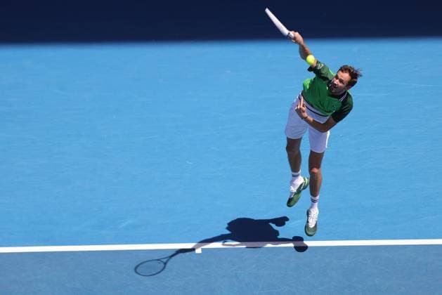 Daniil Medvedev, RUS, during fourth round of 2024 Australian Open in Melbourne, 22 01 2023; -
