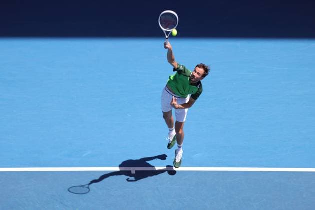 Daniil Medvedev, RUS, during fourth round of 2024 Australian Open in Melbourne, 22 01 2023; -