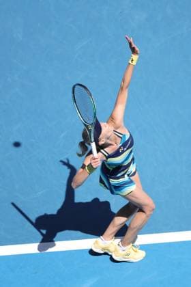Dayana Yastremska, UKR, during fourth round of 2024 Australian Open in Melbourne, 22 01 2023; -