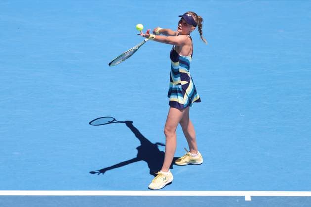 Dayana Yastremska, UKR, during fourth round of 2024 Australian Open in Melbourne, 22 01 2023; -