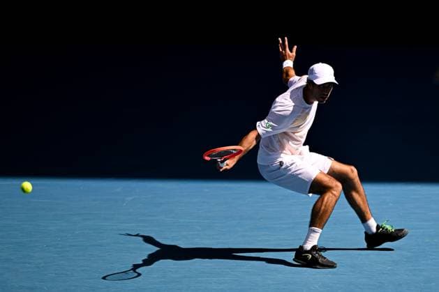 Nuno Borges (POR) during his fourth round match Australian Open, Day Nine, Tennis, Melbourne Park, Melbourne, Australia - 22 Jan 2024  Copyright: xJamesxGourley Shutterstockx 14306291by