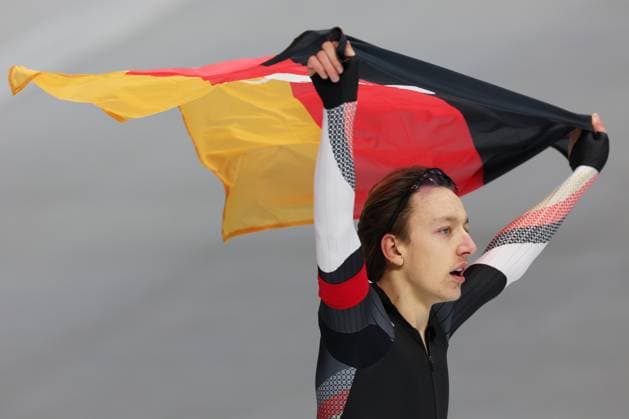 Sport Themen der Woche KW04 Sport Bilder des Tages (240122) -- GANGNEUNG, Jan. 22, 2024 -- Gold medalist Finn Sonnekalb of Germany celebrates after the men s 500m Final of Speed skating, Eisschnelllauf event at the Gangwon 2024 Winter Youth Olympic Games, Olympische Spiele, Olympia, OS in Gangneung, South Korea, Jan. 22, 2024. ) (SP)SOUTH KOREA-GANGNEUNG-WINTER YOUTH OLYMPIC GAMES-SPEED SKATING-MEN-500M XuxYanan 