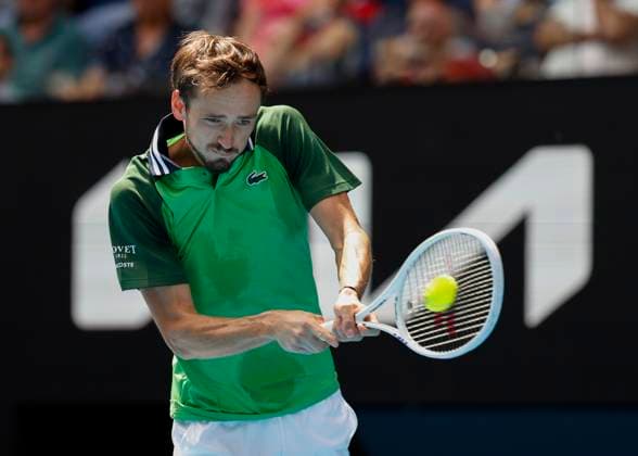 Daniil Medvedev, Australian Open 2024, Melbourne Park, Melbourne, Victoria, Australia. Copyright: xJuergenxHasenkopfx
