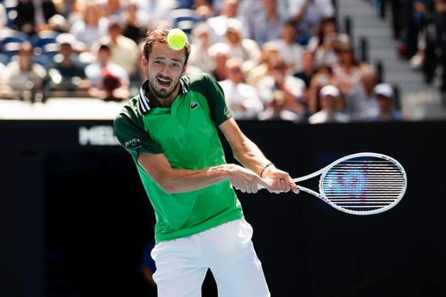 Daniil Medvedev, Australian Open 2024, Melbourne Park, Melbourne, Victoria, Australia. Copyright: xJuergenxHasenkopfx