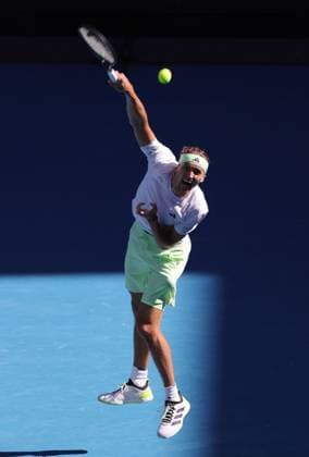 Alexander Zverev, GER, during fourth round of 2024 Australian Open in Melbourne, 22 01 2023; -