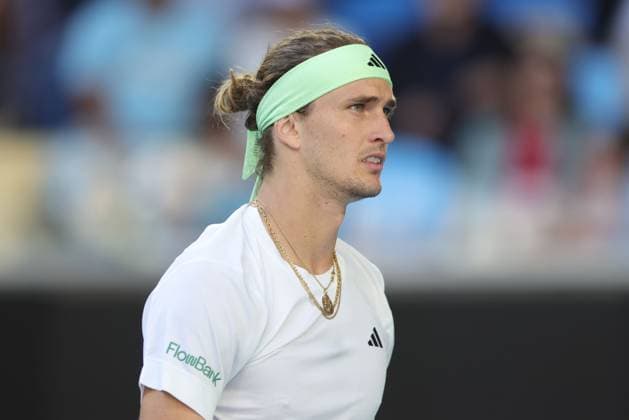 Alexander Zverev, GER, during fourth round of 2024 Australian Open in Melbourne, 22 01 2023; -