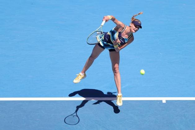 Dayana Yastremska, UKR, during fourth round of 2024 Australian Open in Melbourne, 22 01 2023; -