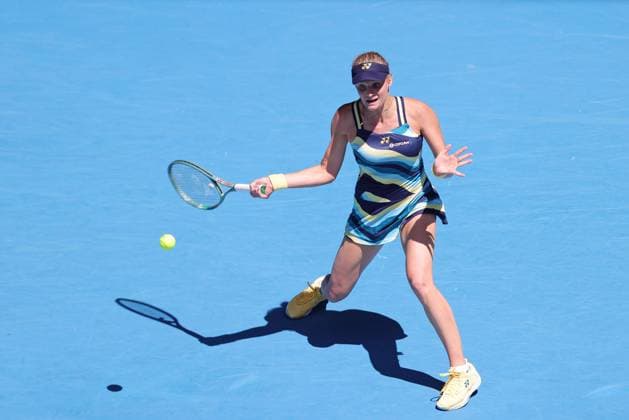 Dayana Yastremska, UKR, during fourth round of 2024 Australian Open in Melbourne, 22 01 2023; -
