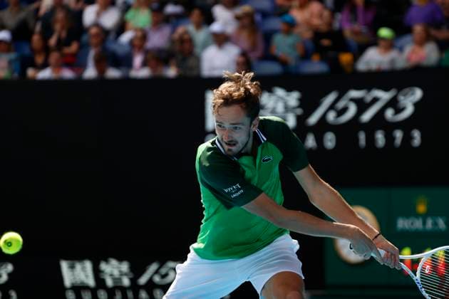 22nd January 2024; Melbourne Park, Melbourne, Victoria, Australia; Australian Open Tennis Championship Day 9; Daniil Medvedev in action during the round four singles match against Nuno Borges (POR)  ActionPlus12600674 NaFoto