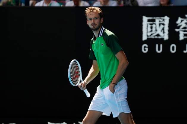 22nd January 2024; Melbourne Park, Melbourne, Victoria, Australia; Australian Open Tennis Championship Day 9; Daniil Medvedev in action during the round four singles match against Nuno Borges (POR)  ActionPlus12600675 NaFoto