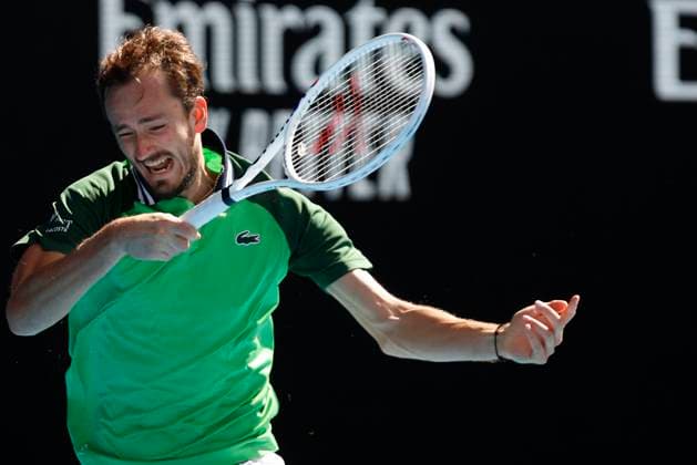 22nd January 2024; Melbourne Park, Melbourne, Victoria, Australia; Australian Open Tennis Championship Day 9; Daniil Medvedev in action during the round four singles match against Nuno Borges (POR)  ActionPlus12600676 NaFoto