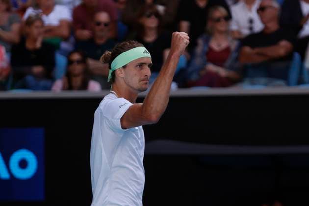 22nd January 2024; Melbourne Park, Melbourne, Victoria, Australia; Australian Open Tennis Championship Day 9; Alexander Zverev (GER) in action during the round four singles match against Cameron Norrie (GBR)  ActionPlus12600684 NaFoto