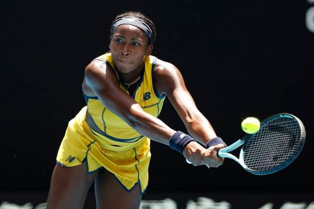 Coco Gauff, Australian Open 2024, Melbourne Park, Melbourne, Victoria, Australia. Copyright: xJuergenxHasenkopfx
