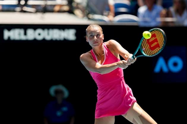 Marta Kostyuk, Australian Open 2024, Melbourne Park, Melbourne, Victoria, Australia. Copyright: xJuergenxHasenkopfx