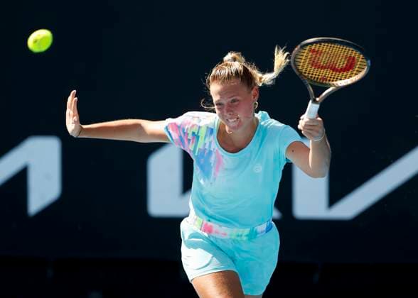 Yuliya Perapekhina, Maedchen Einzel GS, Australian Open 2024, Melbourne Park, Melbourne, Victoria, Australia. Copyright: xJuergenxHasenkopfx