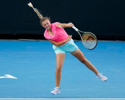 Yuliya Perapekhina Asylzhan Arystanbekova, Maedchen Doppel GD, Australian Open 2024, Melbourne Park, Melbourne, Victoria, Australia. Copyright: xJuergenxHasenkopfx