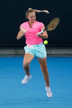 Yuliya Perapekhina Asylzhan Arystanbekova, Maedchen Doppel GD, Australian Open 2024, Melbourne Park, Melbourne, Victoria, Australia. Copyright: xJuergenxHasenkopfx