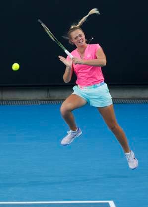 Yuliya Perapekhina Asylzhan Arystanbekova, Maedchen Doppel GD, Australian Open 2024, Melbourne Park, Melbourne, Victoria, Australia. Copyright: xJuergenxHasenkopfx