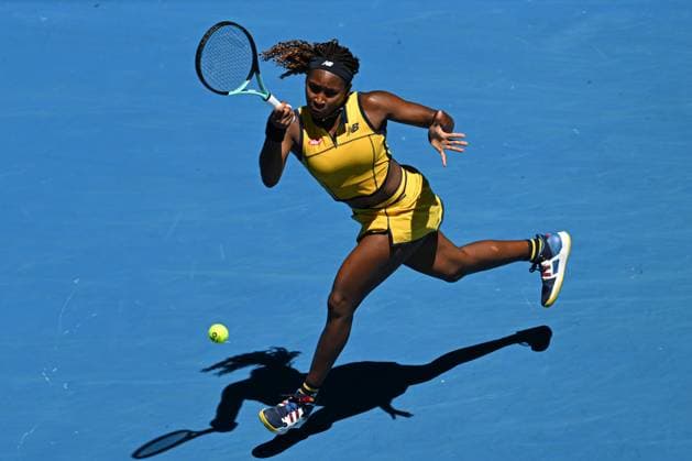 Cori Gauff (USA) during her Quarter Final match Australian Open, Day Ten, Tennis, Melbourne Park, Melbourne, Australia - 23 Jan 2024  Copyright: xJamesxGourley Shutterstockx 14312084av