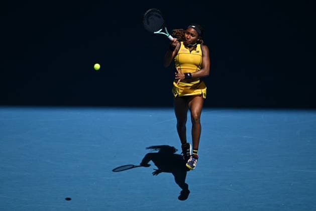 Cori Gauff (USA) during her Quarter Final match Australian Open, Day Ten, Tennis, Melbourne Park, Melbourne, Australia - 23 Jan 2024  Copyright: xJamesxGourley Shutterstockx 14312084an
